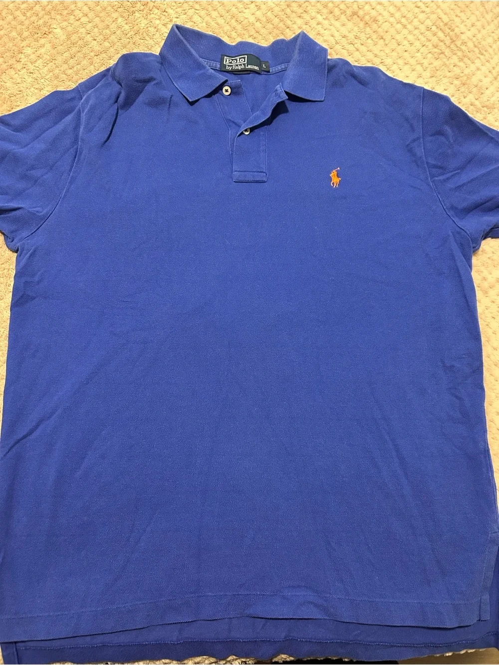 Polo by Ralph Lauren Blue Pique Polo Shirt